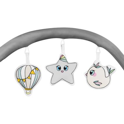 Lionelo - reisivoodi FLOWER, hall Scandi-stiilis