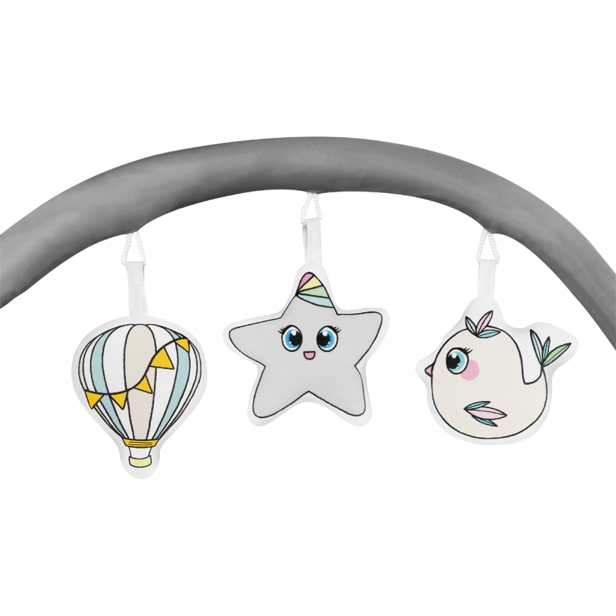 Lionelo - reisivoodi FLOWER, hall Scandi-stiilis