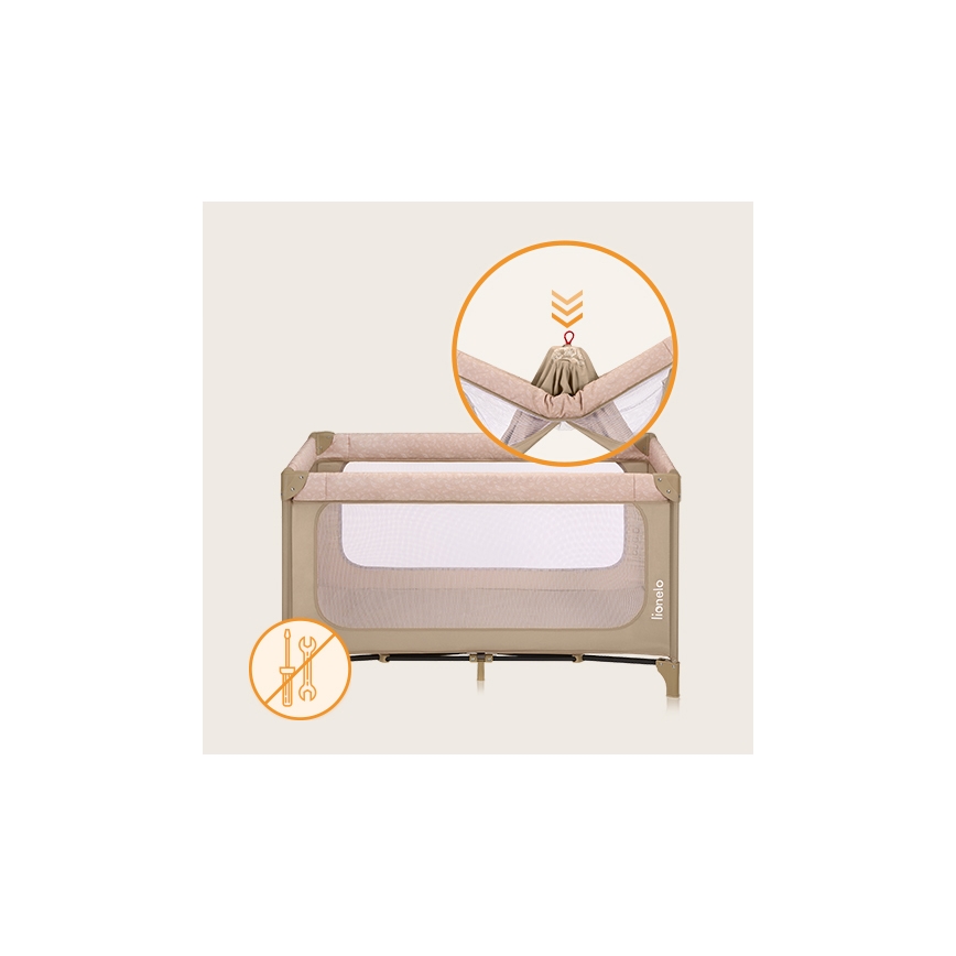 Lionelo - Reisivoodi JASMIN EASY FOLD Liivbeež