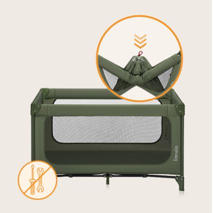 Lionelo - Reisivoodi JASMIN EASY FOLD Oliivroheline