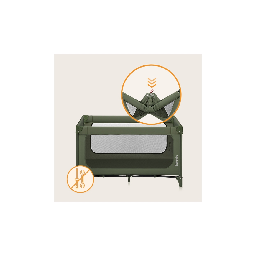 Lionelo - Reisivoodi JASMIN EASY FOLD Oliivroheline