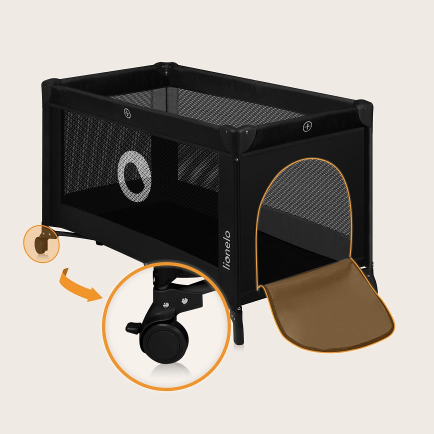 Lionelo - Reisivoodi STEFI Black Carbon