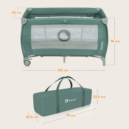 Lionelo - Reisivoodi STEFI PLUS Green Olive