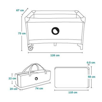 Lionelo - reisivoodi STEFI türkiissinine