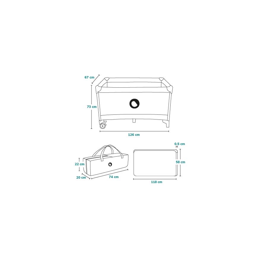 Lionelo - reisivoodi STEFI türkiissinine