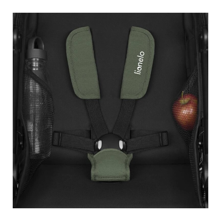 Lionelo - Spordi jalutuskäru AZURA must/roheline