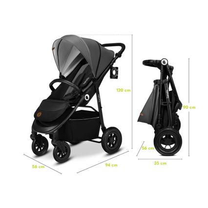 Lionelo - Spordivanker NATT Black Onyx