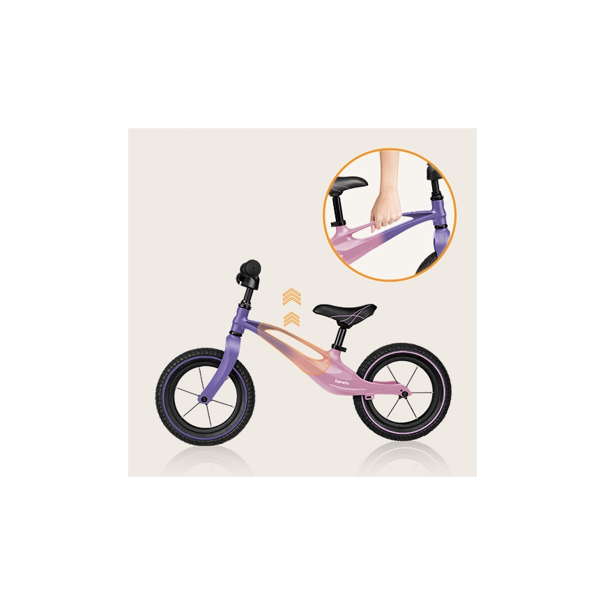 Lionelo - Tasakaalujalgratas BART AIR lilla/roosa