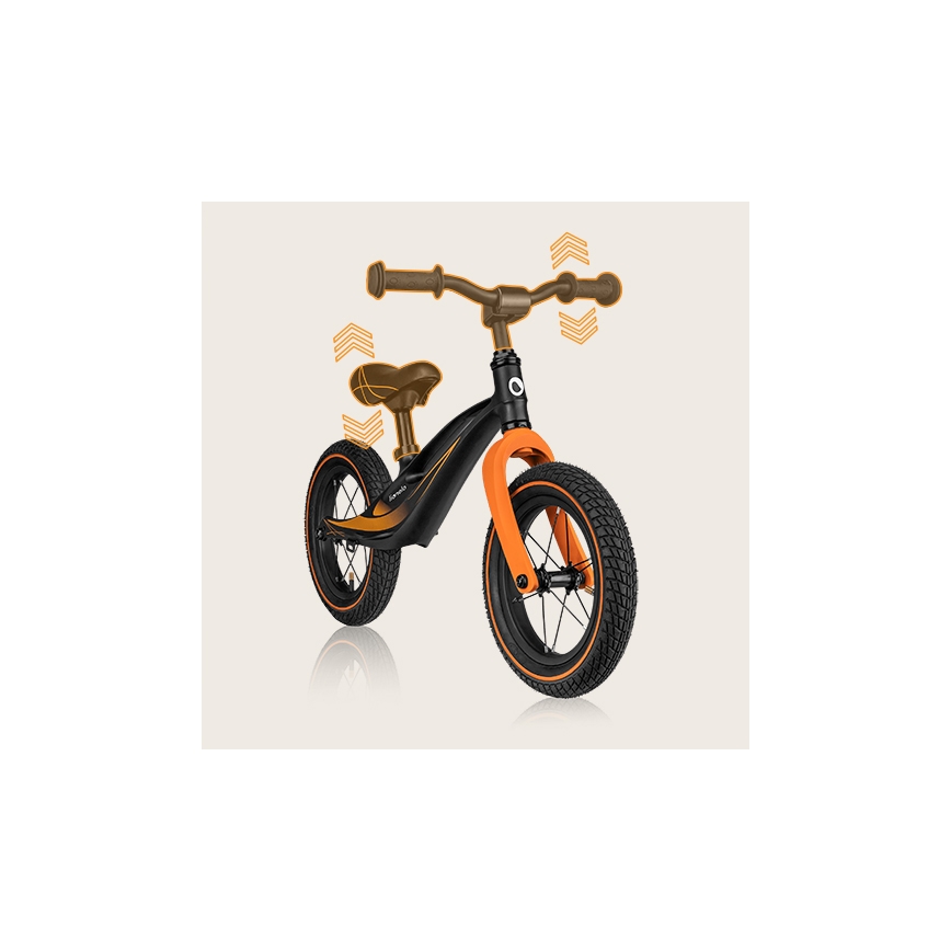 Lionelo - tasakaalujalgratas BART AIR must/oranž