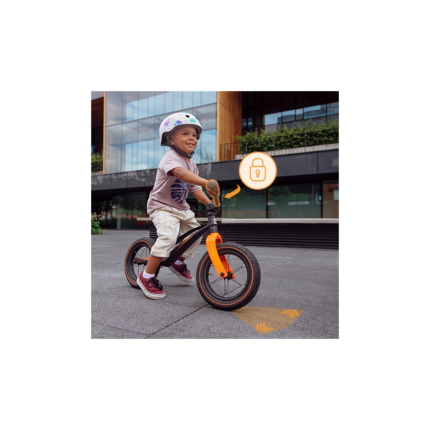 Lionelo - tasakaalujalgratas BART AIR must/oranž