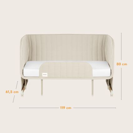 Lionelo - THOMI PLUS 5-ühes beebivoodi, beež liiv