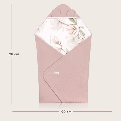 Lionelo - TRAVEL SWADDLE mähkimiskott laste turvatooli jaoks 90x90 cm beež Magnolia