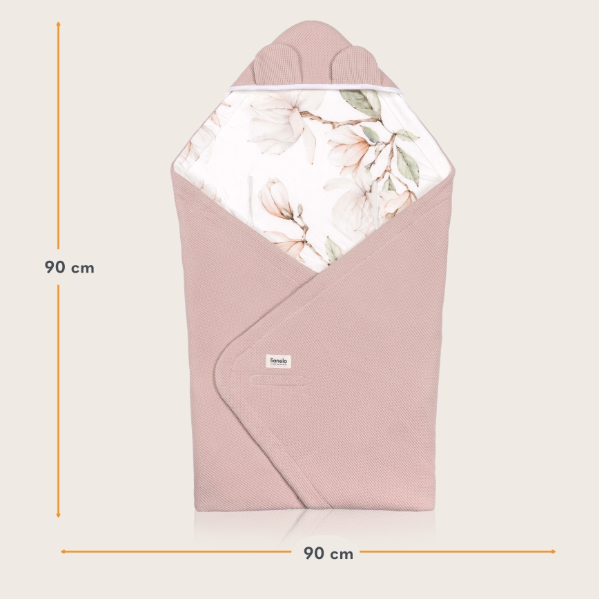 Lionelo - TRAVEL SWADDLE mähkimiskott laste turvatooli jaoks 90x90 cm beež Magnolia