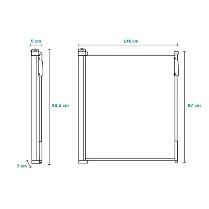 Lionelo - TULIA ohutusvärav, must