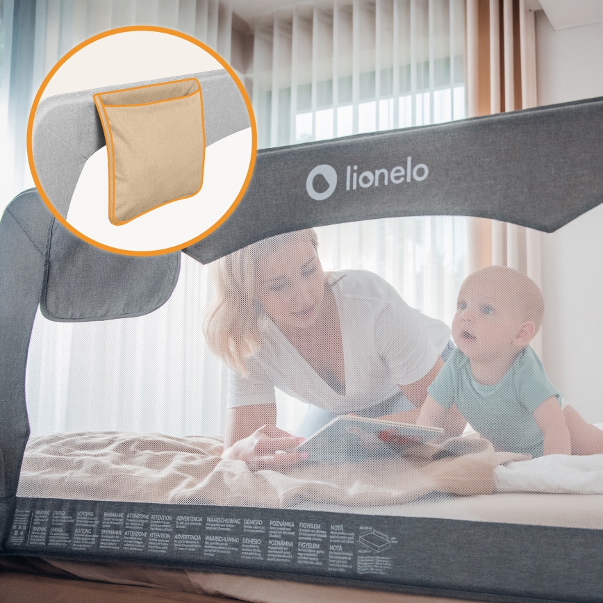 Lionelo - turvapiire voodile HANNA Grey Melange