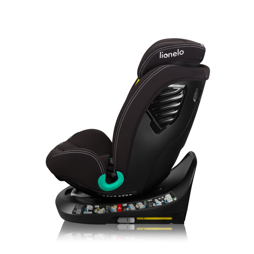 Lionelo - Pööratav turvatool koos alusega BASTIAAN ONE i-Size 40-150 cm Black Carbon
