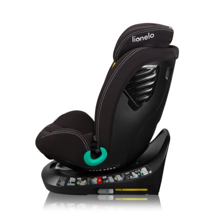 Lionelo - Pööratav turvatool koos alusega BASTIAAN ONE i-Size 40-150 cm Black Carbon