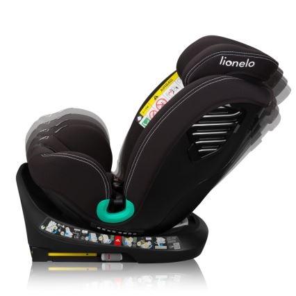 Lionelo - Pööratav turvatool koos alusega BASTIAAN ONE i-Size 40-150 cm Black Carbon