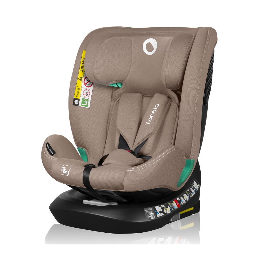 Lionelo - pööratav lasteturvatool alusega BASTIAAN ONE i-Size 40-150 cm liivbeež