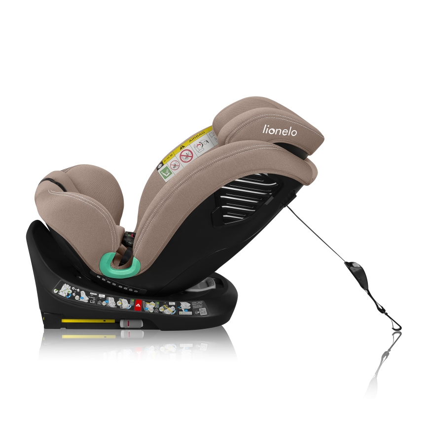 Lionelo - pööratav lasteturvatool alusega BASTIAAN ONE i-Size 40-150 cm liivbeež