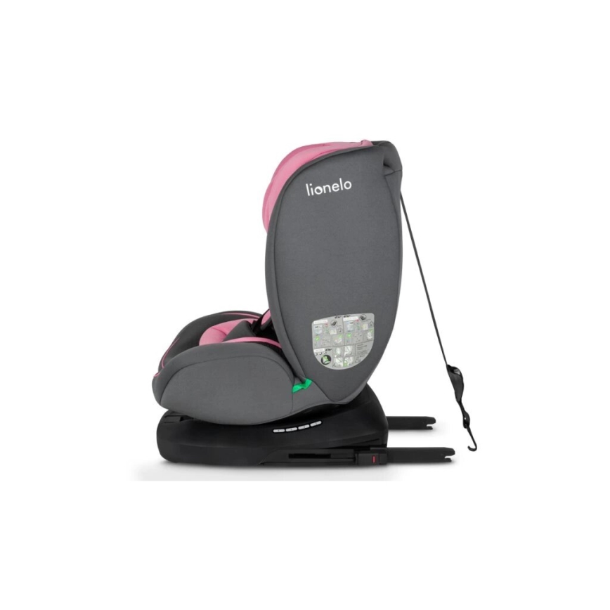 Lionelo - Turvatool BASTIAAN i-Size 40-150 cm hall/roosa