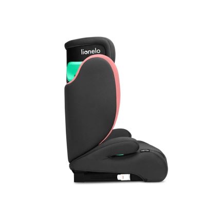 Lionelo - Turvatool HUGO i-Size 100-150 cm must/roosa