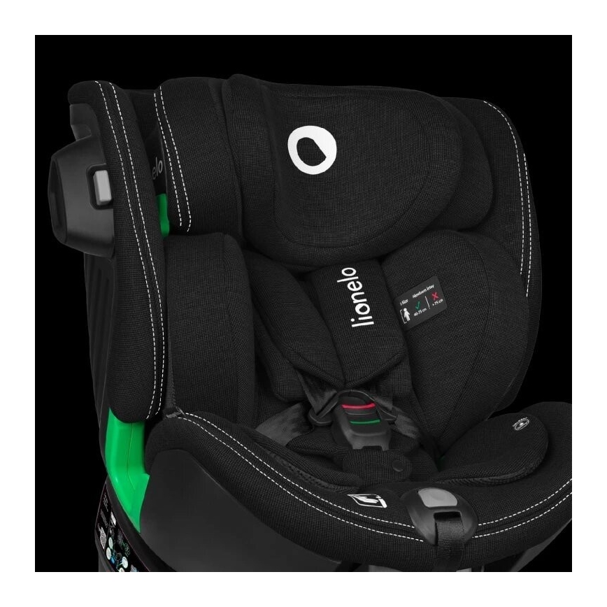Lionelo - Turvatool koos pöörleva alusega HARMONY i-Suurus 40-150 cm must