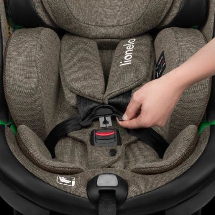 Lionelo - Turvatool koos pöörleva alusega HARMONY i-Suurus 40-150 cm must/oliiv