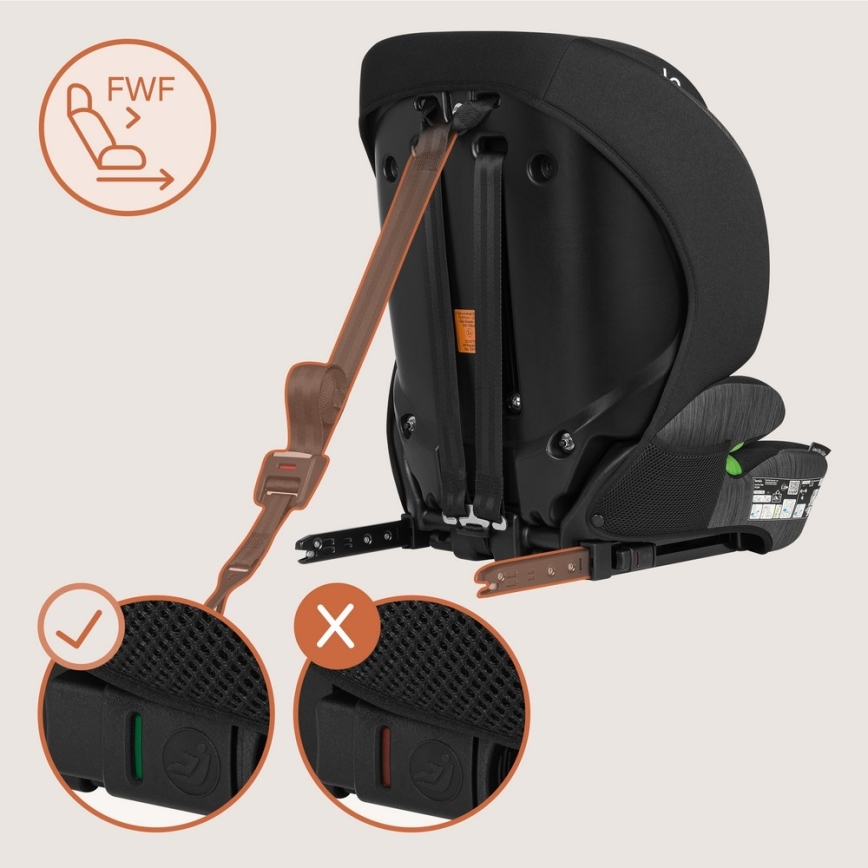 Lionelo - Turvatool LEVI FIX i-Size 76-150 cm Hall kivi