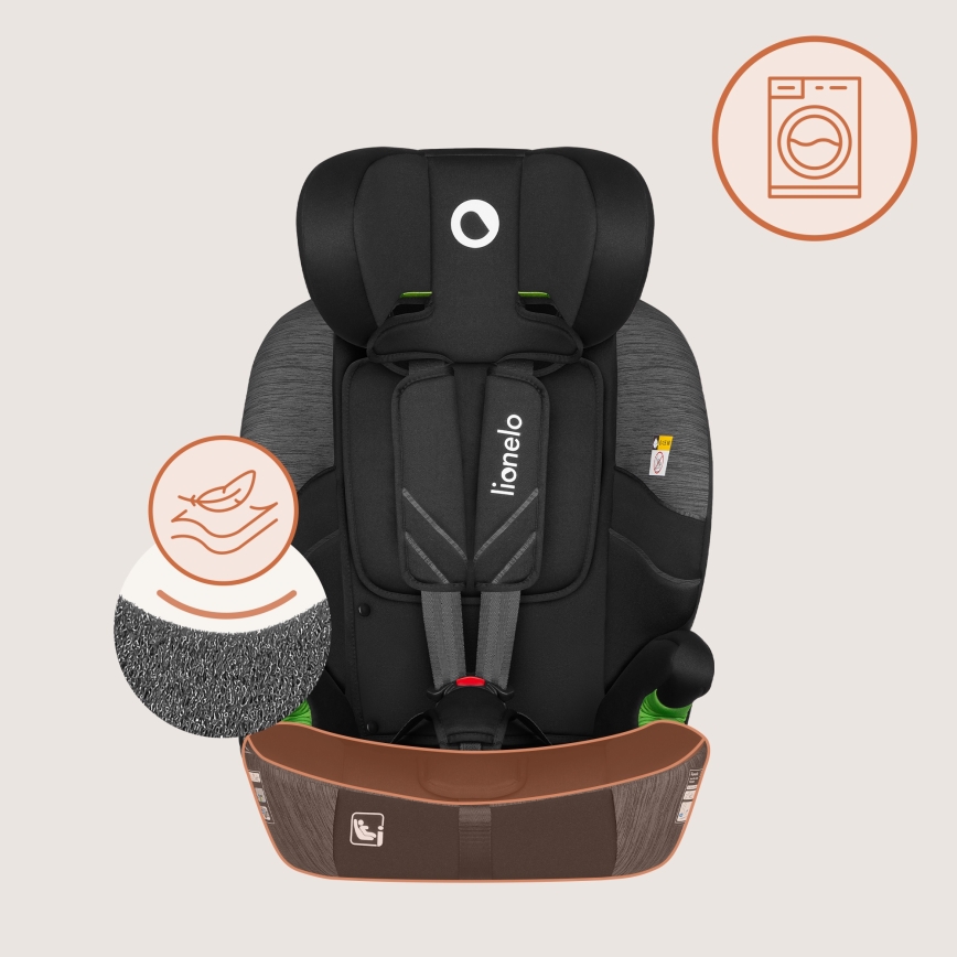 Lionelo - Turvatool LEVI FIX i-Size 76-150 cm Hall kivi