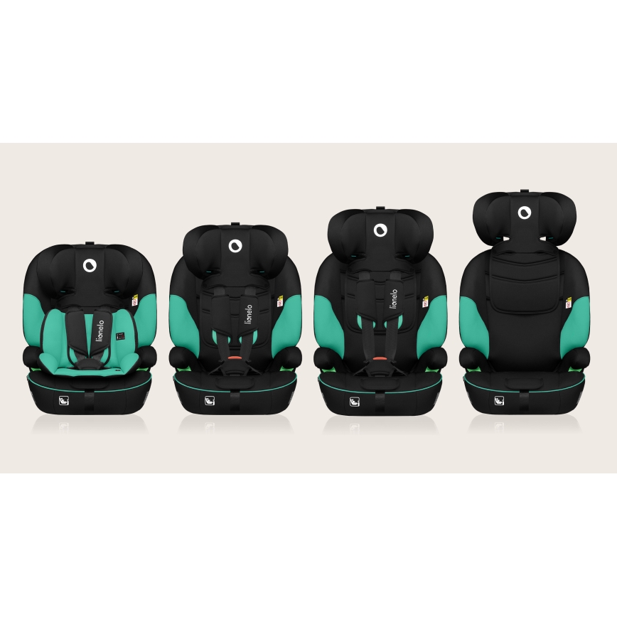 Lionelo - Turvatool LEVI i-Size 76-150 cm smaragdroheline