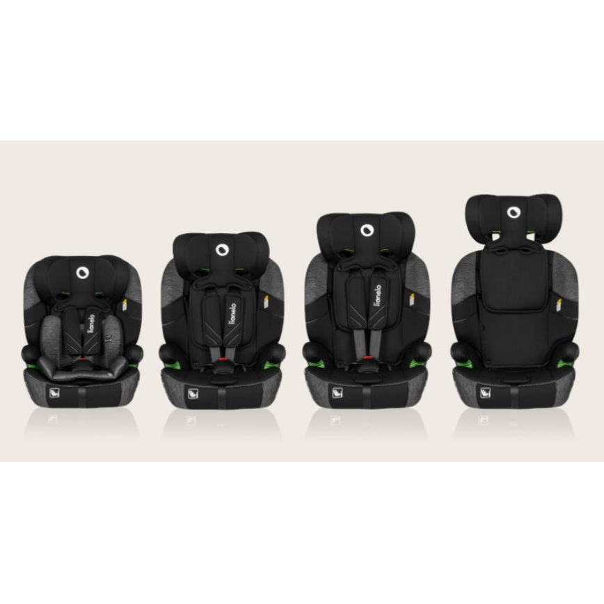 Lionelo - Turvatool LEVI ONE i-Suurus 76-150 cm must/hall