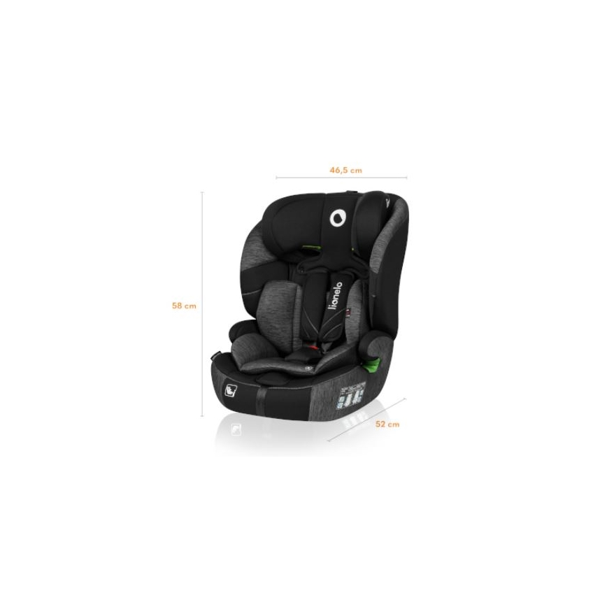 Lionelo - Turvatool LEVI ONE i-Suurus 76-150 cm must/hall