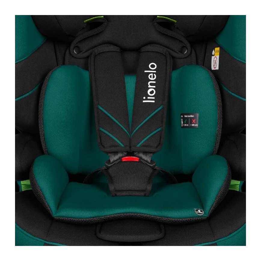 Lionelo - Turvatool LEVI ONE i-Suurus 76-150 cm must/roheline