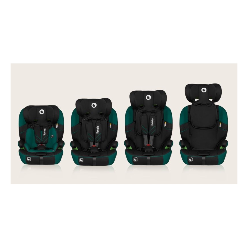 Lionelo - Turvatool LEVI ONE i-Suurus 76-150 cm must/roheline