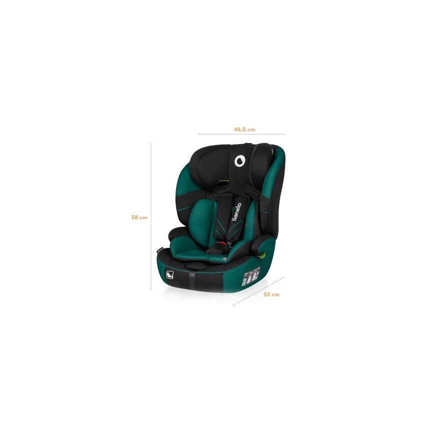 Lionelo - Turvatool LEVI ONE i-Suurus 76-150 cm must/roheline