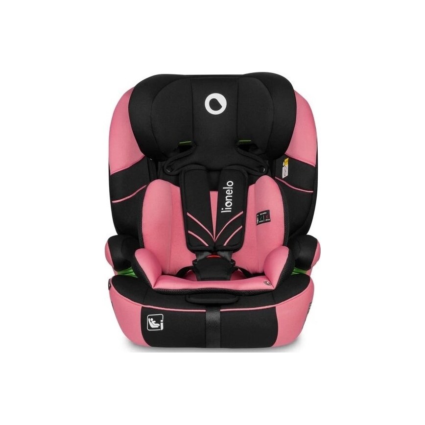 Lionelo - Turvatool LEVI ONE i-Suurus 76-150 cm must/roosa