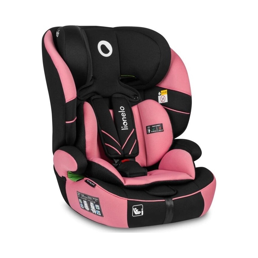 Lionelo - Turvatool LEVI ONE i-Suurus 76-150 cm must/roosa