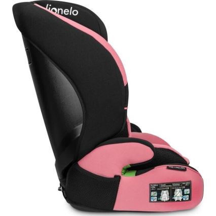 Lionelo - Turvatool LEVI ONE i-Suurus 76-150 cm must/roosa