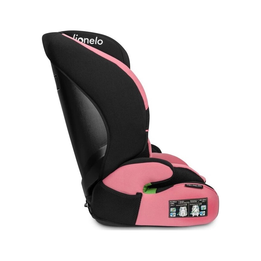 Lionelo - Turvatool LEVI ONE i-Suurus 76-150 cm must/roosa