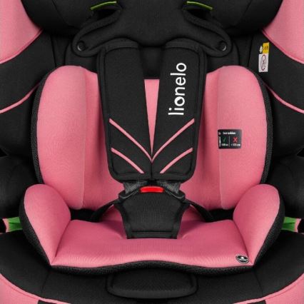 Lionelo - Turvatool LEVI ONE i-Suurus 76-150 cm must/roosa