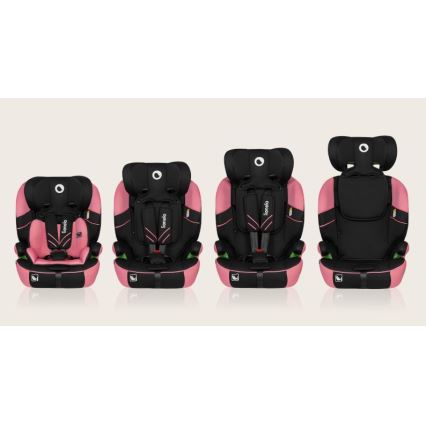 Lionelo - Turvatool LEVI ONE i-Suurus 76-150 cm must/roosa