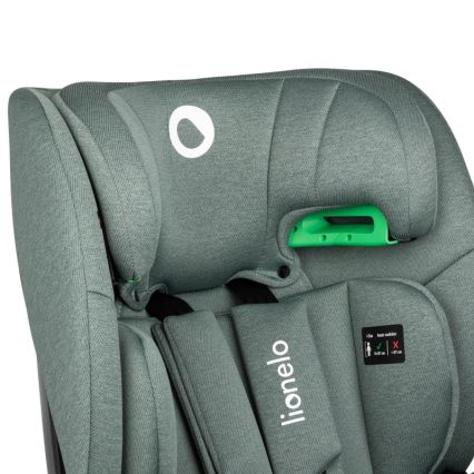 Lionelo - pööratav laste turvatool alusega LAVENDER i-Size 76-150 cm pistaatsiroheline