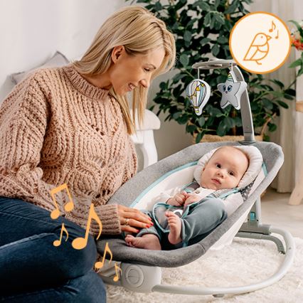 Lionelo - Vibreeriv lastekiik PASCAL meloodiaga 2xAA hall/türkiissinine