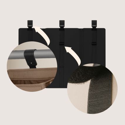 Lionelo - Voodikott 3-ühes SIDEPOCKET Must