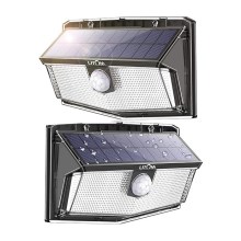 Litom - KOMPLEKT 2x LED Päikesepaneeliga seinavalgusti koos anduriga LED/3,7V IP67