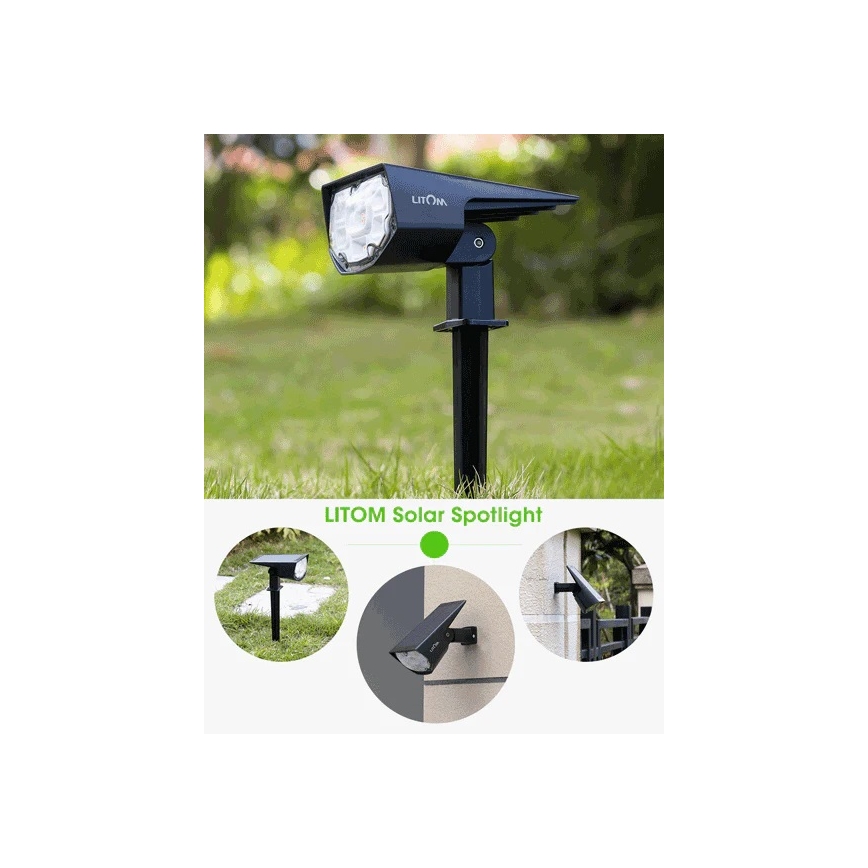 Litom - KOMPLEKT 4x LED Hämardatav päikesepaneeliga valgusti 2-ühes LED/3,7V IP67