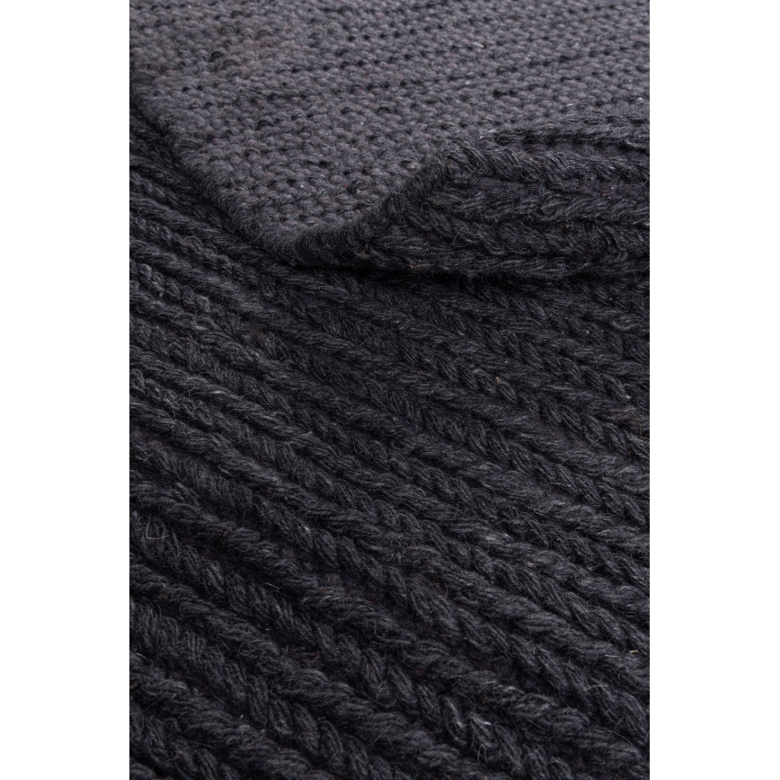 Looduslik ümmargune vaip FIR WOOL 160 cm 2600 g/m2 antratsiit