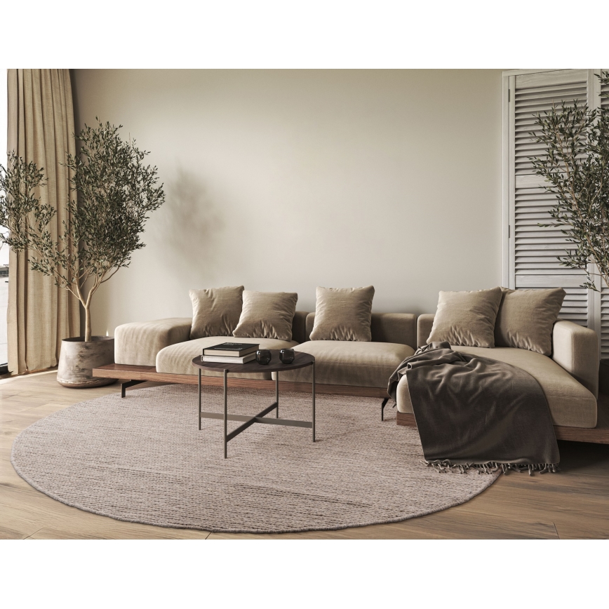Looduslik ümmargune vaip FIR WOOL 160 cm 2600 g/m2 beež