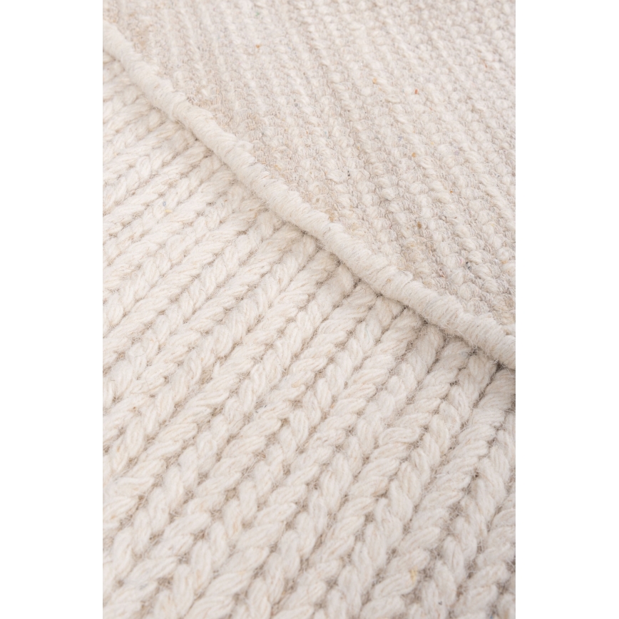 Looduslik ümmargune vaip FIR WOOL 160 cm 2600 g/m² kreemjas